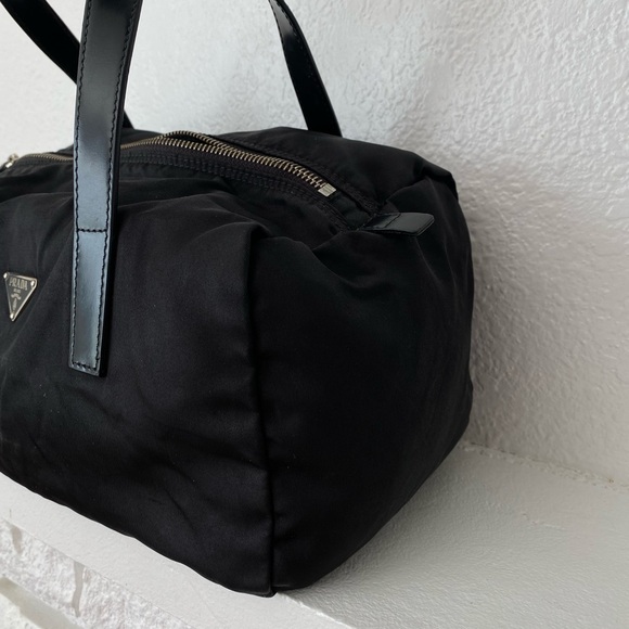 Prada black nylon duffle satchel bag - Picture 3 of 10